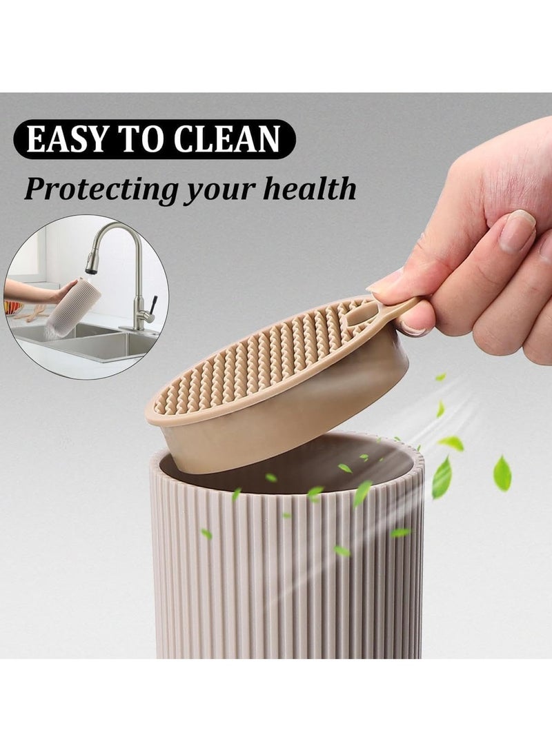 ج ت س آ ل مجموعة سكاكين مطبخ من الفولاذ المقاوم للصدأ مكونة من 6 قطع مع كتلة عالمية غير لاصقة وغير قابلة للانزلاق للاستخدام في المنزل والمطعم، شفرات متينة وحادة - Image 2