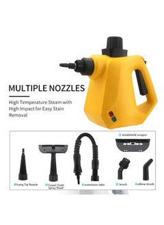 Handheld Steam Cleaner, Multipurpose Portable High Pressure Steamer with Safety Lock and Accessories for Carpet, Couch, Clothes, Upholstery, Kitchen, Bathroom, Furniture, Yellow - pzsku/Z9E4559B0986924B87291Z/45/_/1724311953/4178bd2f-5a05-4010-80cc-062b8e03df16