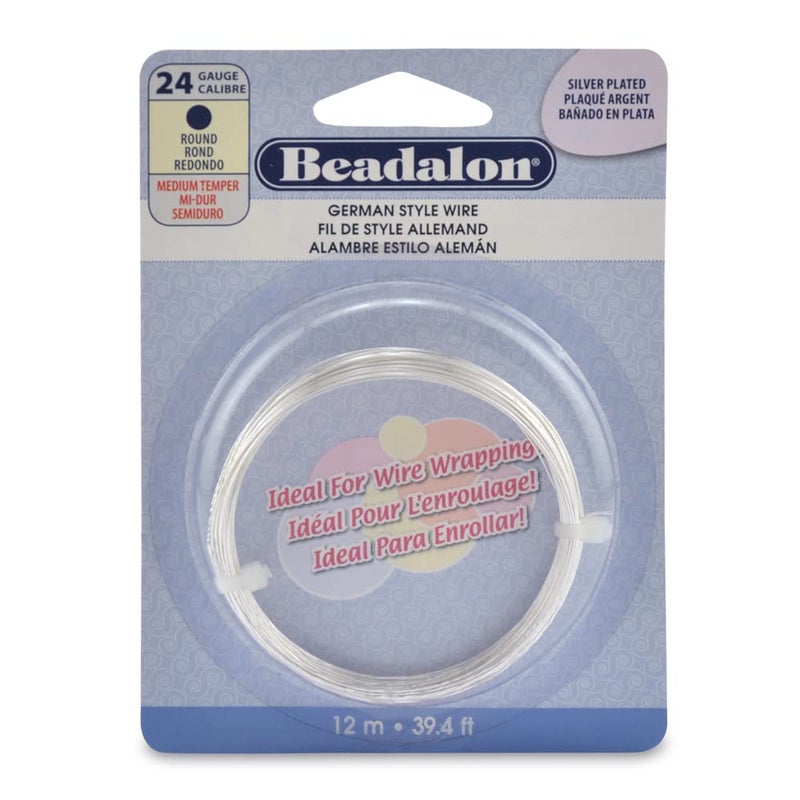 Beadalon German Style Wrapping Wire Round Silver Plated 24 Gauge 12 m 394 ft - Image 3