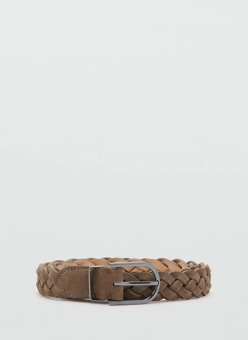 Mango Man Braided Leather Belt