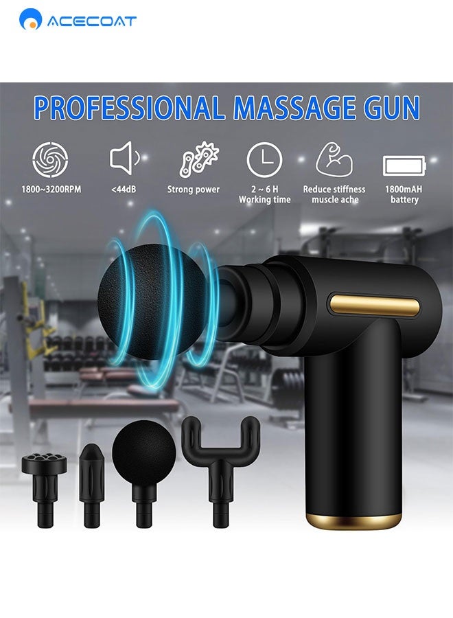 ACECOAT Mini Massage Gun Percussion Deep Tissues Muscle Massager Gun With 6 Speeds Massage Device Super Quiet Portable Electric Handheld Body Massager For Back Neck Pain Relief  - Image 4