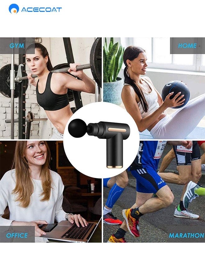 ACECOAT Mini Massage Gun Percussion Deep Tissues Muscle Massager Gun With 6 Speeds Massage Device Super Quiet Portable Electric Handheld Body Massager For Back Neck Pain Relief  - Image 5