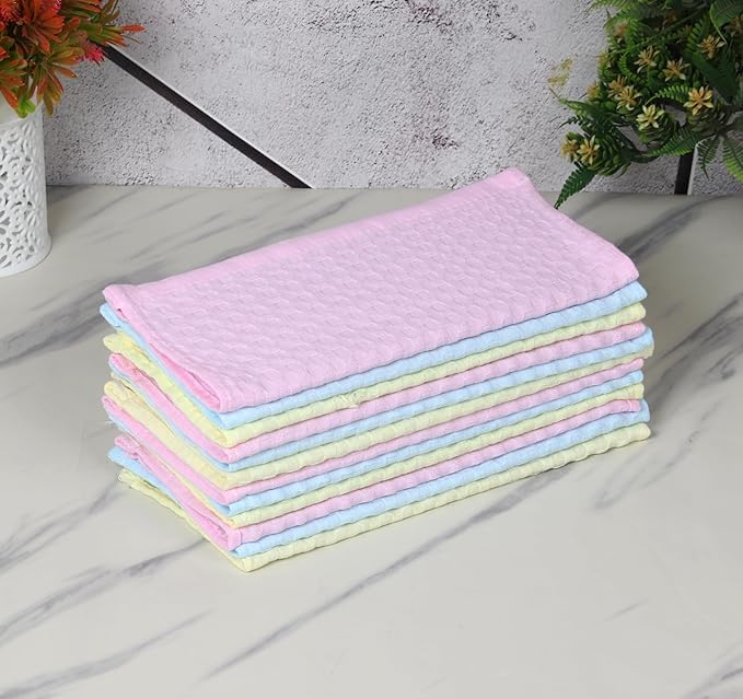 Fashiol Women's Good Look Very Soft and Thick Cotton Face Towels (Multicolour, 10.5 x 10.5 Inch) (Assorted Colour, Size 10.5 x 10.5 inch) - Image 3