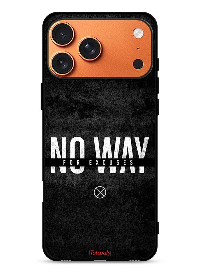 Tolwak Apple iPhone 17 Pro Max Protective Case Cover No Way For Excuses - Image 1