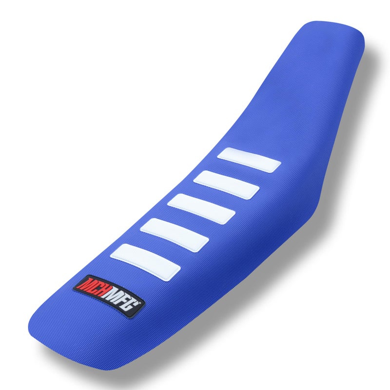 MCHMFG Motorcycle Universal Seat Cover NonSlip Rubber Striped Gripper Soft Stamp for CRF WR WRF RMZ YZF SXF EXC EXC XC SX CR KLX Dirt Pit Bike Motocross Off Road Motorbike Blue