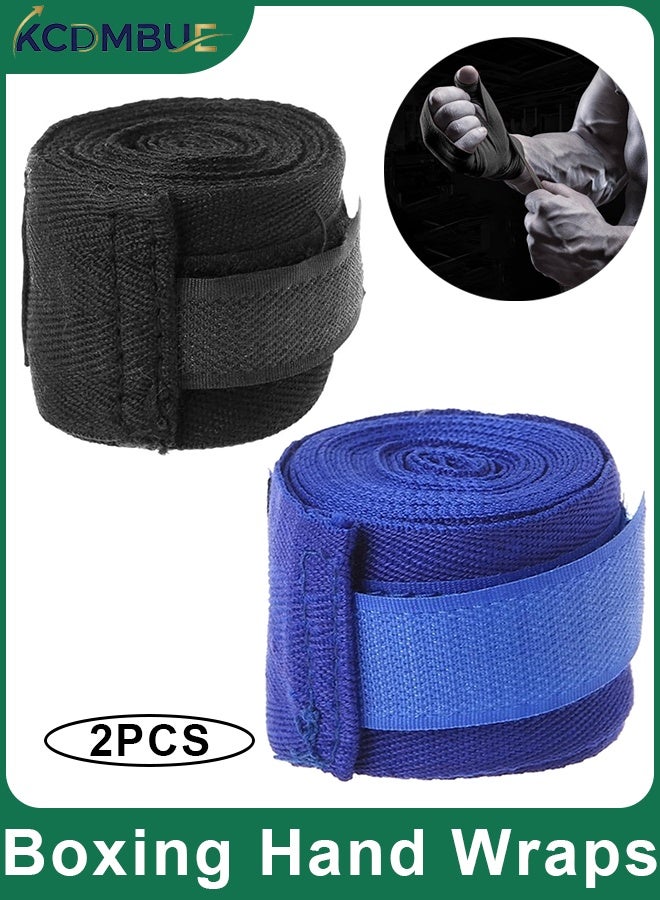 KCDMBUE 2 PCS (3M Each) Elastic Cotton Boxing Hand Wraps for Men & Women, Wrist & Fist Protection Bandages for Muay Thai, Kickboxing,Training (Style 2) - Image 1