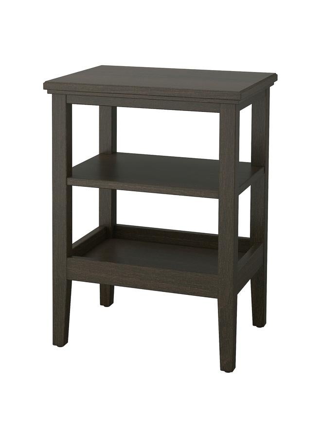 Zaboon Side table, dark brown stained, 46x36 cm - Image 1
