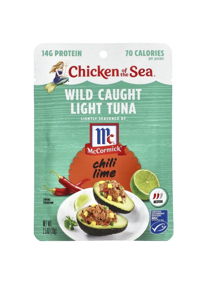 Chicken Of The Sea Chicken of the Sea, Wild Caught Light Tuna, Chili Lime, 2.5 oz (70 g)  - Image 1