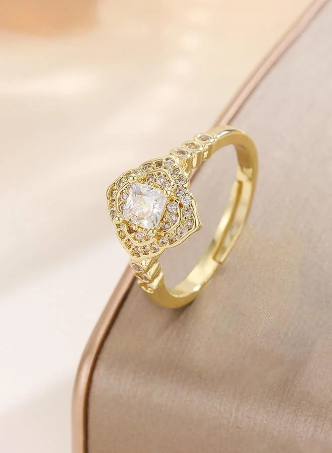 Take Two  Gold Tone Embellished Ring for Women | Best Price UAE