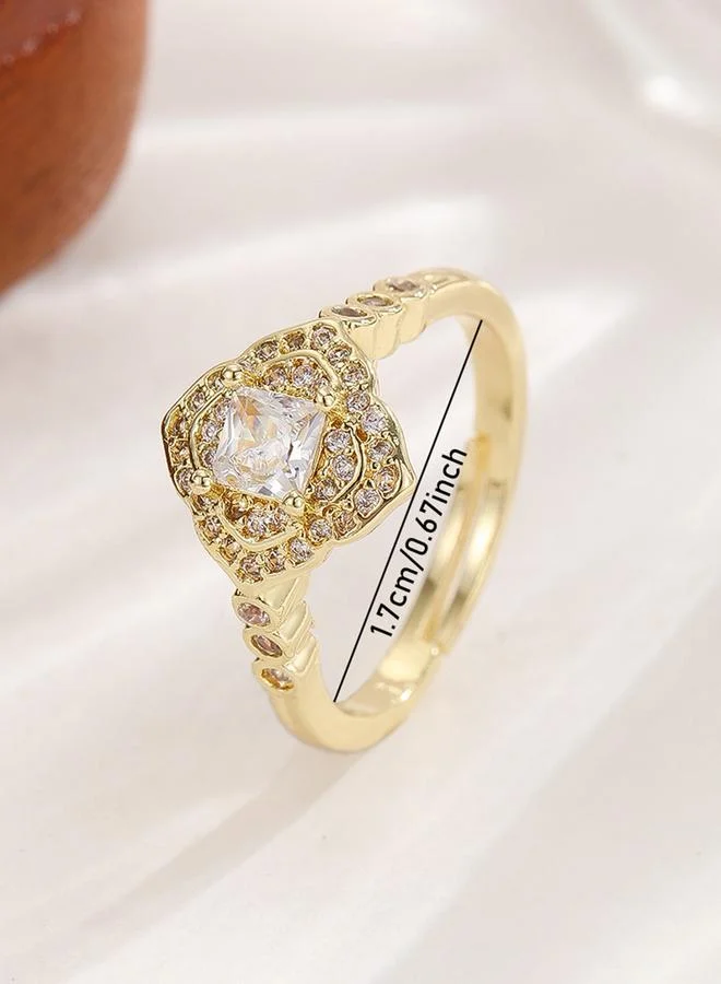 Take Two  Gold Tone Embellished Ring for Women | Best Price UAE