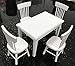 SXFSE Dollhouse Decoration Accessories 112 Dollhouse Miniature Furniture Wooden White Dining Table Chair Model Set - Image 2