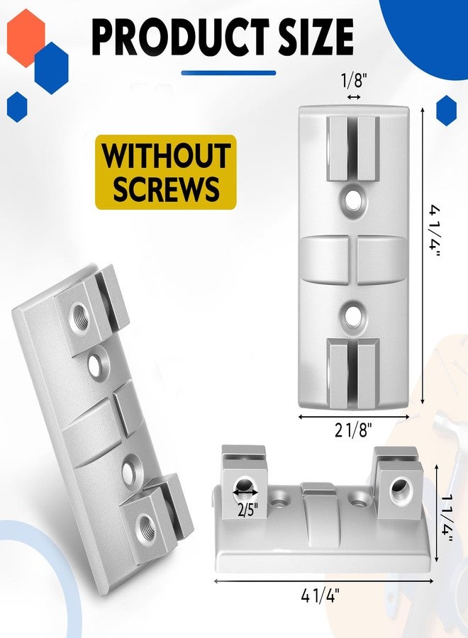Hicarer 2 Packs 2 Packs Mailbox Mounting Bracket Street Sign Bracket Aluminum Wing Brackets for Horizontal Sign Mounting on Mailbox Poles Posts and Wood or Metal Post Flat and Extruded Billboard - Image 2