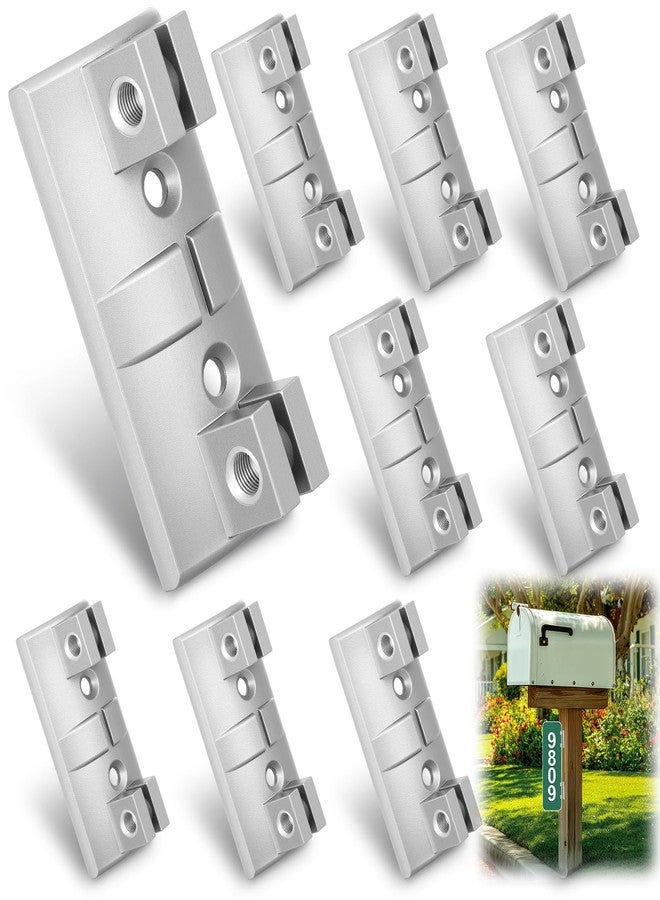 Hicarer 2 Packs 2 Packs Mailbox Mounting Bracket Street Sign Bracket Aluminum Wing Brackets for Horizontal Sign Mounting on Mailbox Poles Posts and Wood or Metal Post Flat and Extruded Billboard - Image 1
