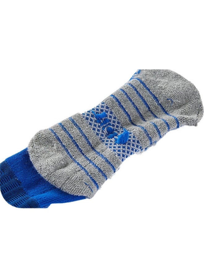 VICLeO Children'S Soccer Socks, Over-Knee High Tube, Youth Terry Bottom, Non-Slip Professional Training Long Socks V621362, Blue - Image 3