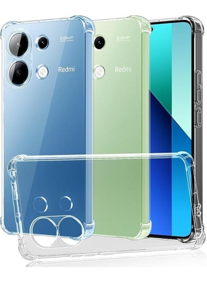 Lion Store Xiaomi Redmi Note 13 4G phone case, transparent and ultra-thin with air-cushioned corners, drop-resistant made of silicone and thermoplastic polyurethane - Image 1