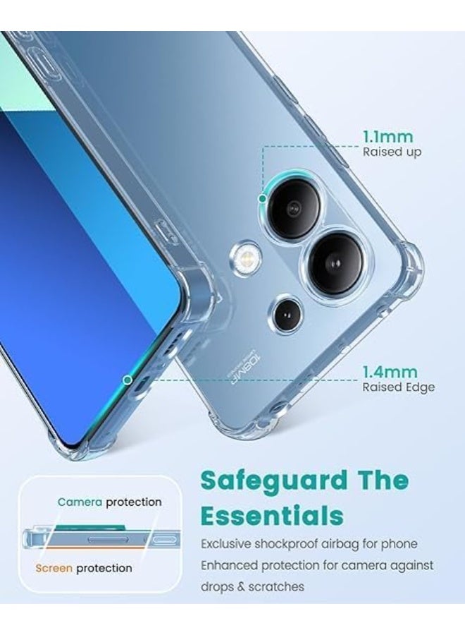 Lion Store Xiaomi Redmi Note 13 4G phone case, transparent and ultra-thin with air-cushioned corners, drop-resistant made of silicone and thermoplastic polyurethane - Image 2