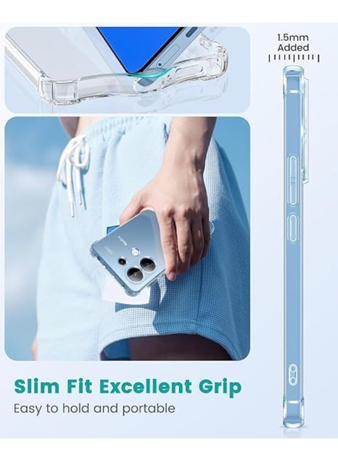 Lion Store Xiaomi Redmi Note 13 4G phone case, transparent and ultra-thin with air-cushioned corners, drop-resistant made of silicone and thermoplastic polyurethane - Image 3