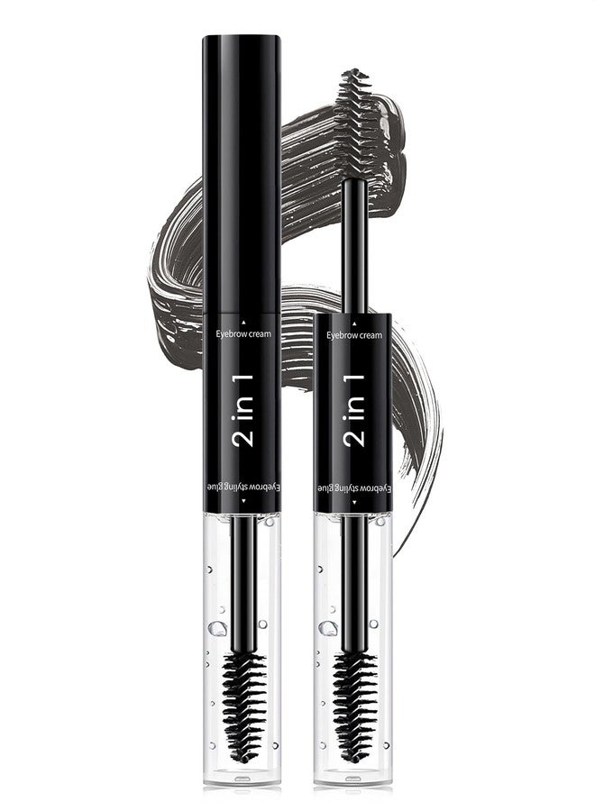 LYSdefeu Tinted Eyebrow Gel, Light Brown Eye Brow Tint & Clear Setting Eyebrow Glue - Image 1