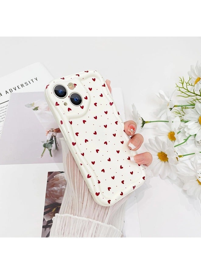 ShebSheb Simple Wave Design Phone Case for iPhone 15 , Wavy Frame Soft TPU Aesthetic Phone Cover - Image 2