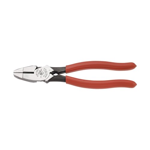Klein Tools HD213-9NETH Lineman's Pliers, Made in USA, Oversized Heavy Duty, High Leverage Side Cutting Pliers, 9-Inch - Image 1
