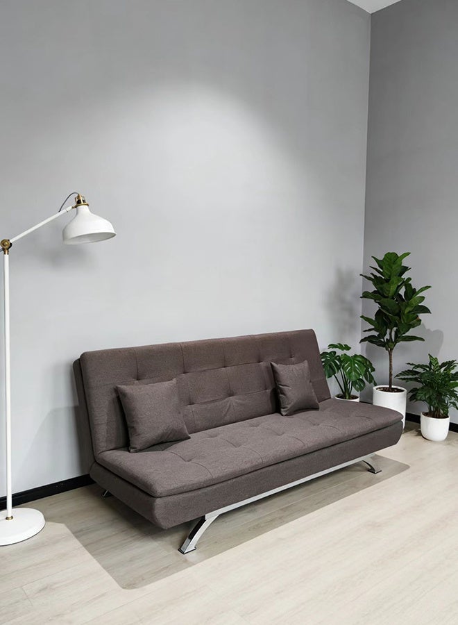Noon East Classic 3 Seats Sofa Bed with Adjustable Backrest, Convertible Sofa Couch and Bed for Efficient Home, Small Spaces, Living Room or Office 190 x 95 x 86 cm in Brown - Image 5