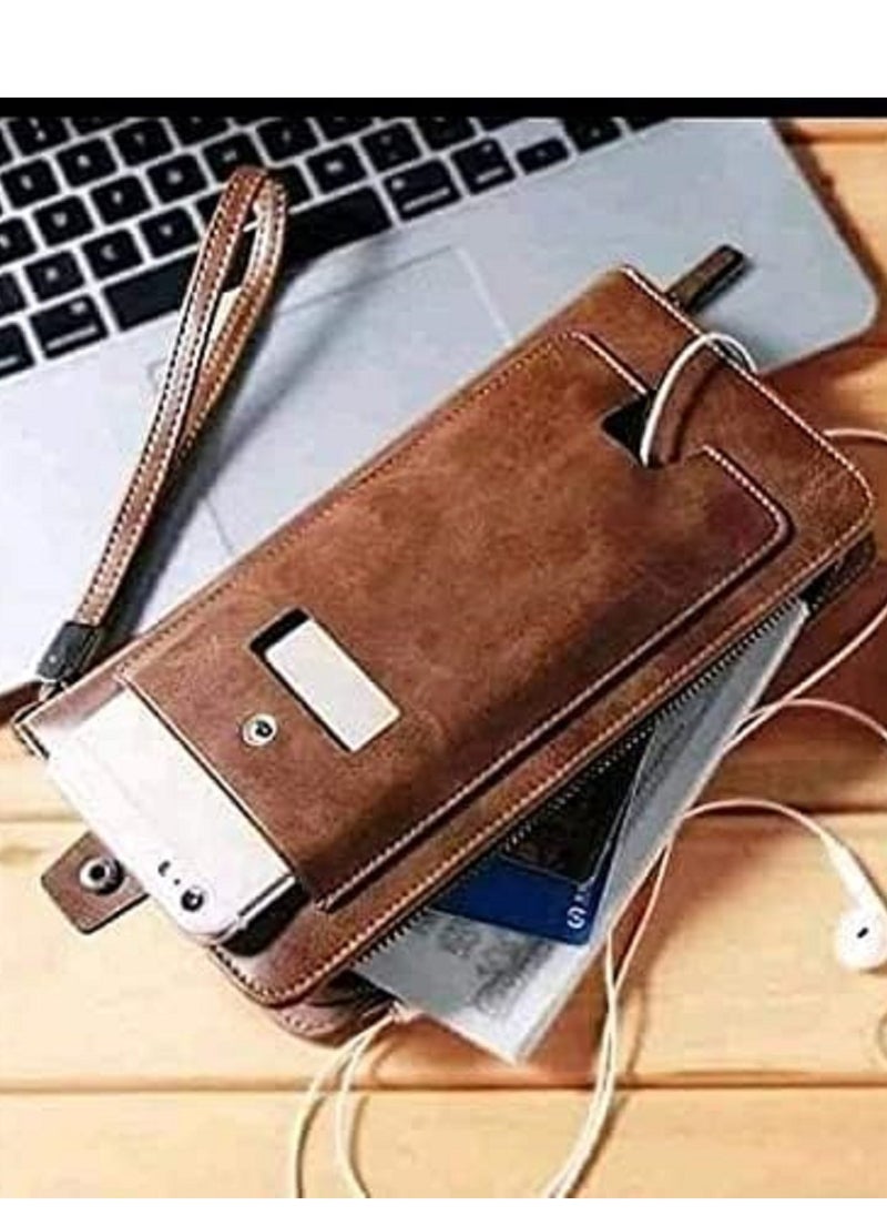 Generic Kangaroo Wallet - with External Mobile Phone Pouch - Havana Colo  - Image 3