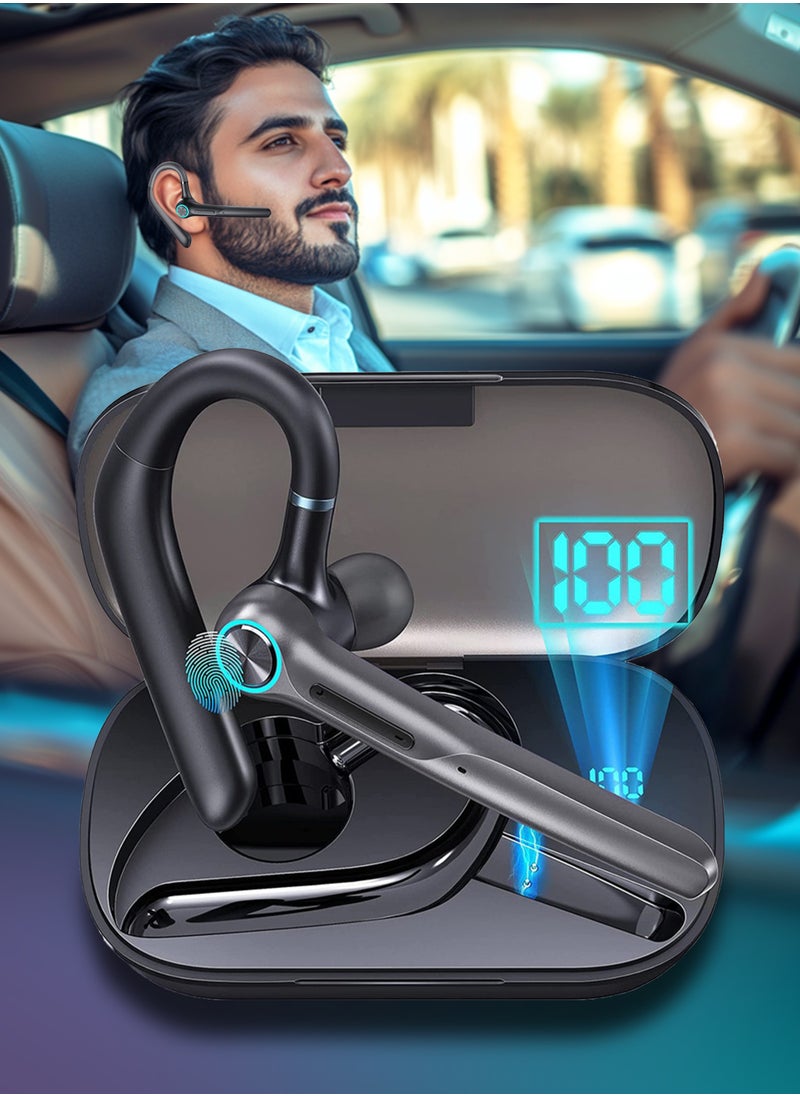 Litus - Bluetooth Headset Wireless, Wireless Headset With Microphone, 15-Hours Talk Time Earbuds, Single Ear Bluetooth 5.2 Headset With Noise Cancelling For iPhone/Android, Bluetooth Headphones Perfect For Business, Office, Running, And Driving - Image 1