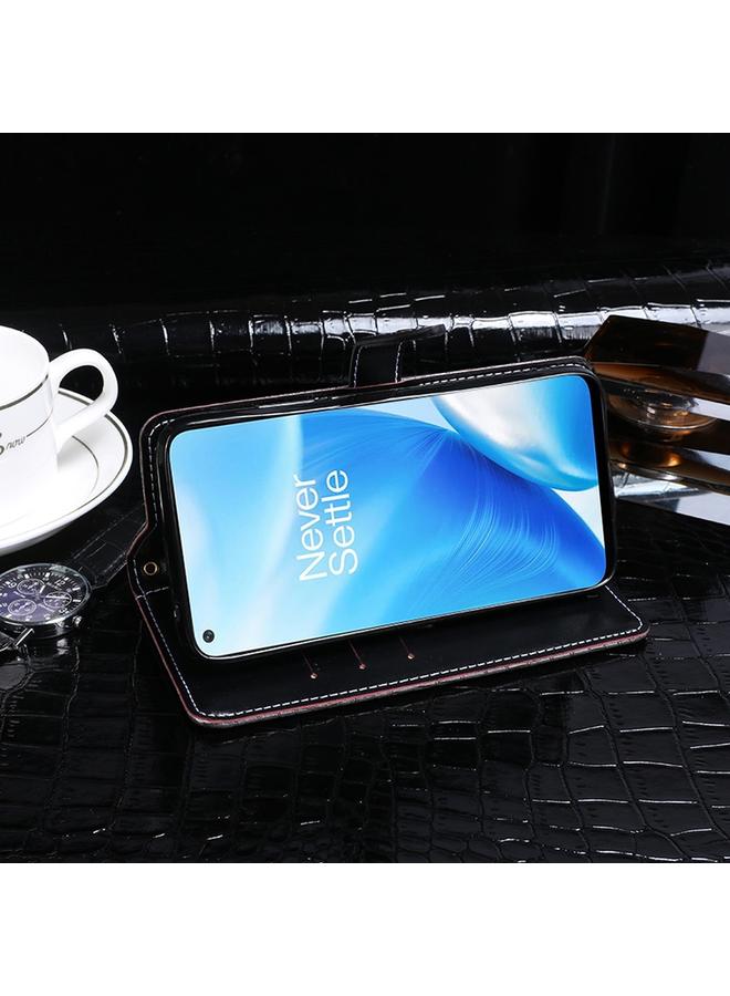إيدويي جراب لهاتف OnePlus Nord N200 5G، جراب جلدي أفقي قابل للطي بتصميم جلد التمساح مع حامل وفتحات للبطاقات ومحفظة - Image 5
