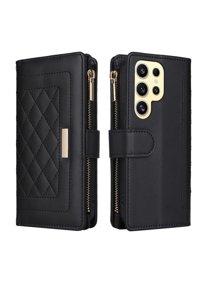 اس-توب جراب لهاتف Samsung Galaxy S24 Ultra 5G Crossbody بسحاب ومحفظة من الجلد على شكل معين - Image 3