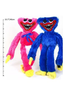 Y&D 2 Pieces Poppy Playtime Huggy Wuggys Plush Toys Blue and Pink 40cm  - Image 2