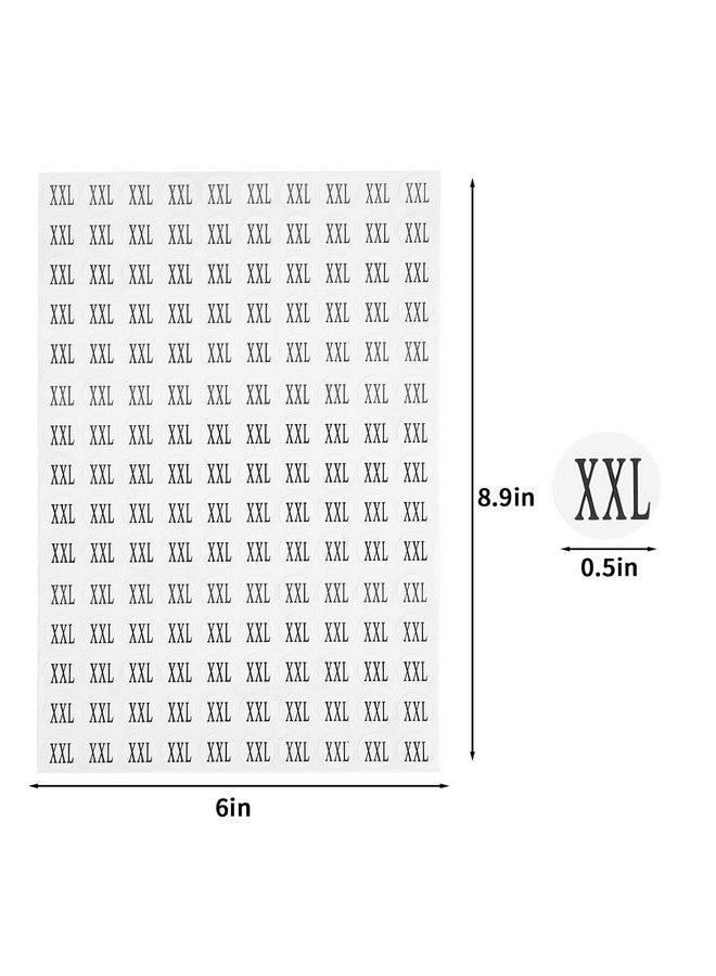 DIYASY Clothing Size Stickers,28 Sheets Round Clothing Labels Stickers All 7 Sizes (Xs/S/M/L/Xl/Xxl/Xxxl) Pack Of 4200 (0.6 Inches)  - Image 2