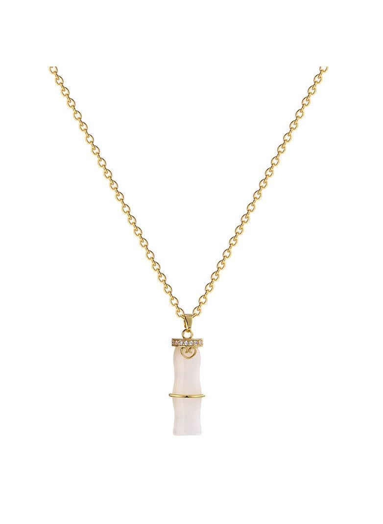 Satinior - Bamboo Element Titanium Steel Necklace Necklace - Image 1
