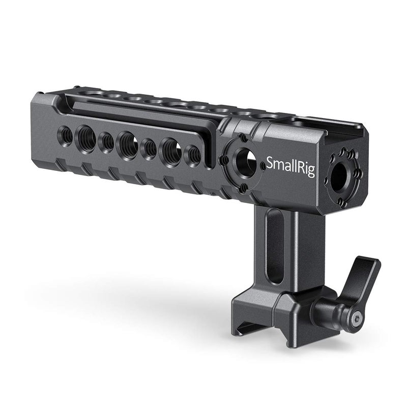 SmallRig NATO Top Handle Quick Release Handgrip, Built-in Cold Shoe Mount, 1/4''-20 and 3/8''-16 Thread Holes, Locating Holes for ARRI Standard, Back/Forward Adjustable - 1955 - Image 1