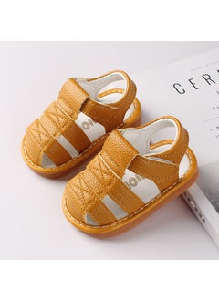 Generic Summer Soft Sole Toddler Sandals for Boys and Girls Yellow 
