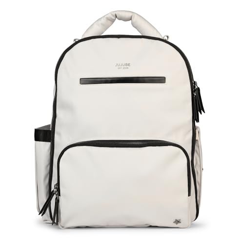 JuJuBe x Witney Carson - New Classic Diaper Bag Backpack with Portable Changing Pad, Stroller Straps, Large Travel Backpack, Carrying Baby Bottles, Wipes, Diapers, Cloud, Mothers Day Gift - Image 1