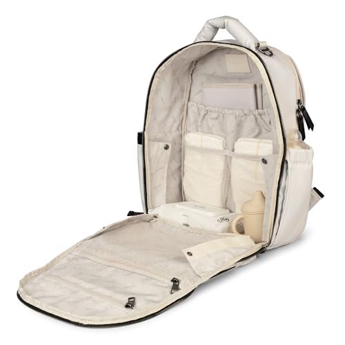 JuJuBe x Witney Carson - New Classic Diaper Bag Backpack with Portable Changing Pad, Stroller Straps, Large Travel Backpack, Carrying Baby Bottles, Wipes, Diapers, Cloud, Mothers Day Gift - Image 2