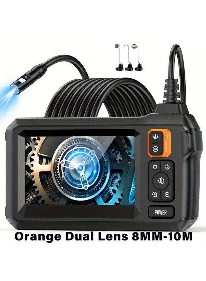 Orange Dual Lens 8mm 393 7inch Borescope 4 3 Inch IPS Display IP67 Waterproof - Image 1