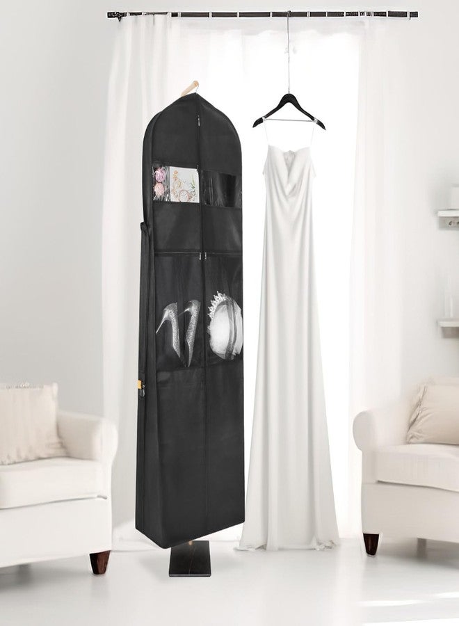 Zilink 72" Wedding Dress Garment Bag Dress Bags for Gowns Bridal Dress Travel Bag with 12”Gusseted and Accessory Pockets for Wedding Dress, Puffy Gowns [Upgraded Version] - Image 5