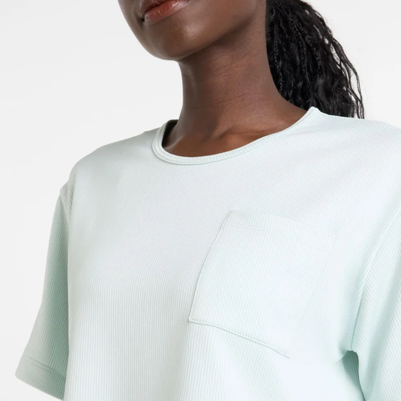 New Balance Clay Ash Heather Women's Novelty Rib T-Shirt for Women | Best Price UAE