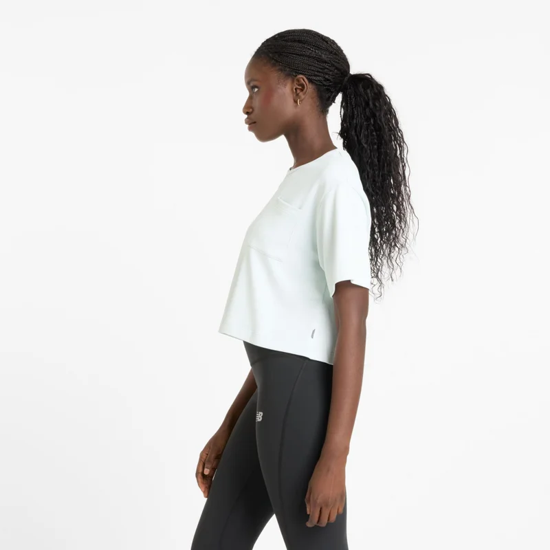 New Balance Clay Ash Heather Women's Novelty Rib T-Shirt for Women | Best Price UAE