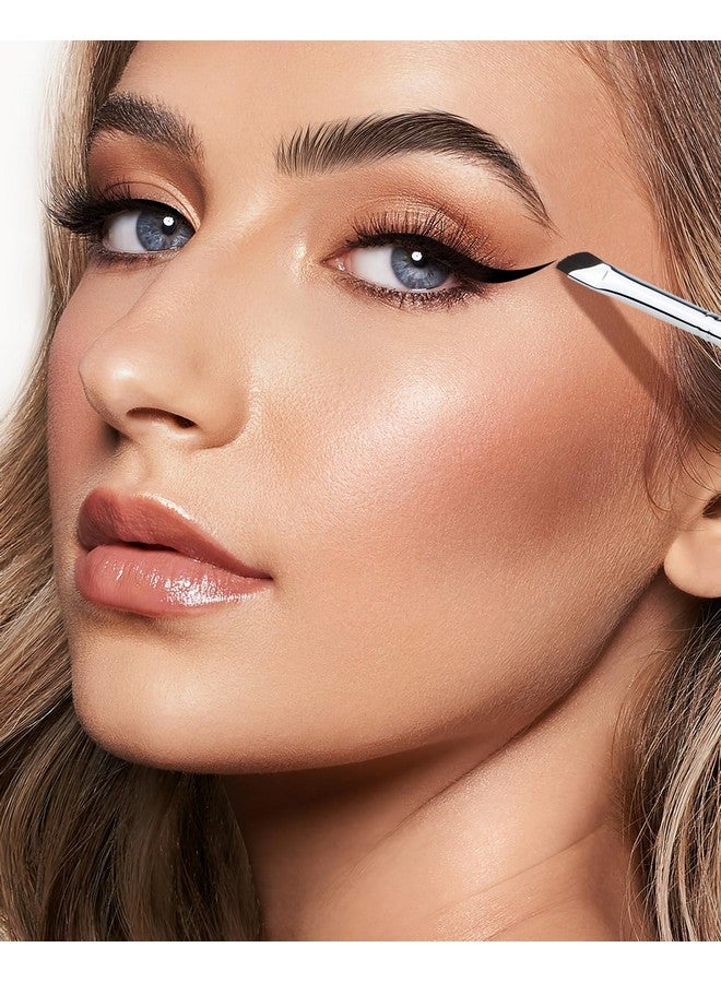 EIGSHOW Eyeliner Brush, EIGSHOW Sickle Angled Eyeliner Brush Gel Eye Liner Makeup Brush for Precise Eyeliner Eyebrow Eyelid Ultra Thin with Curved Bristle - Black - Image 5