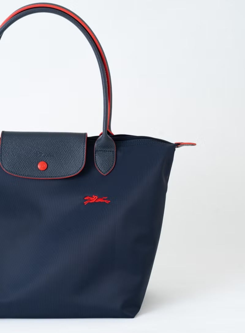 لونج شامب حقيبة مستحضرات تجميل متوسطة الحجم من لونغشامب لو بلياج، باللون الأزرق الداكن، بحزام كتف للنساء، مناسبة للاحتفال بالذكرى السنوية السبعين، أنيقة ومتعددة الاستخدامات، وحقيبة يد، وحقيبة كتف - Image 4