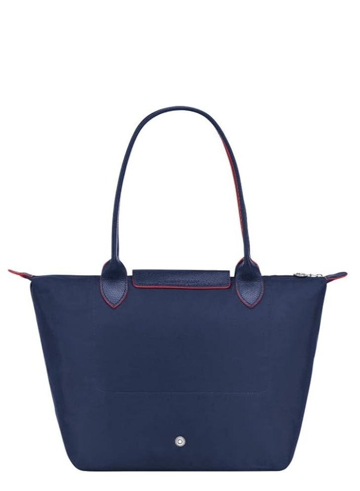 لونج شامب حقيبة مستحضرات تجميل متوسطة الحجم من لونغشامب لو بلياج، باللون الأزرق الداكن، بحزام كتف للنساء، مناسبة للاحتفال بالذكرى السنوية السبعين، أنيقة ومتعددة الاستخدامات، وحقيبة يد، وحقيبة كتف - Image 5