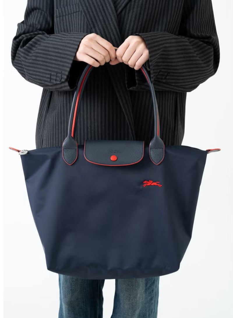 لونج شامب حقيبة مستحضرات تجميل متوسطة الحجم من لونغشامب لو بلياج، باللون الأزرق الداكن، بحزام كتف للنساء، مناسبة للاحتفال بالذكرى السنوية السبعين، أنيقة ومتعددة الاستخدامات، وحقيبة يد، وحقيبة كتف - Image 2