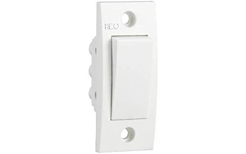 Havells 06 AMP 1_way SWITCH Push Button (20 PCS), white - Image 1