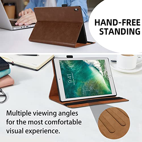 TIPOYOROO Case for iPad 6th/5th Generation 9.7 Inch iPad 2018/2017/iPad Air/iPad Air 2 Cover, Bussiness Premium PU Leather Folio Stand Wallet Case for Apple iPad 9.7 inch Tablets - Brown - Image 4