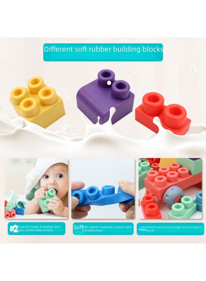 مكعبات بناء ناعمة للأطفال من عمر 0 ​​إلى سنة واحدة ألعاب أطفال قابلة للمضغ مجموعة جسيمات كبيرة ألعاب تعليمية للأسنان - اللون: 20 حبيبات كبيرة - إنجليزي محايد - Image 3