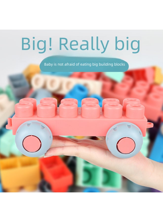 مكعبات بناء ناعمة للأطفال من عمر 0 ​​إلى سنة واحدة ألعاب أطفال قابلة للمضغ مجموعة جسيمات كبيرة ألعاب تعليمية للأسنان - اللون: 20 حبيبات كبيرة - إنجليزي محايد - Image 2