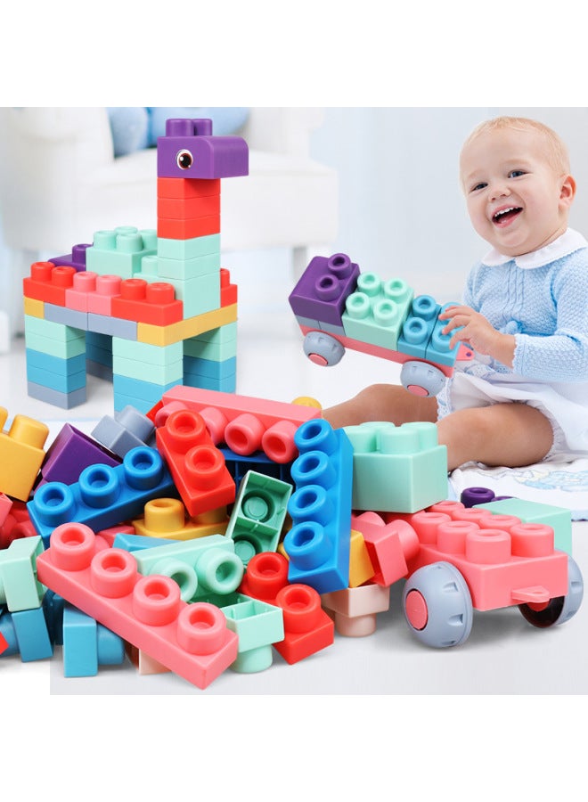 مكعبات بناء ناعمة للأطفال من عمر 0 ​​إلى سنة واحدة ألعاب أطفال قابلة للمضغ مجموعة جسيمات كبيرة ألعاب تعليمية للأسنان - اللون: 20 حبيبات كبيرة - إنجليزي محايد - Image 4