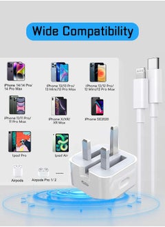 LEOKOR Apple Certified PD Fast Charger for iPhone 20W, 1M Type C Wall Charger Plug Adapter USB-C to Lightning Cable 14 13 12 11 Pro Mini XS XR  - Image 5